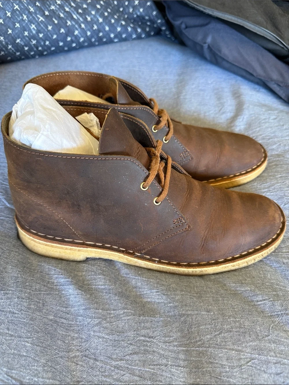 Clarks Men's Chukka Boots in Dark Brown Leather